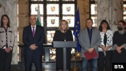 Главният прокурор Иван Гешев и заместниците му Десислава Пиронева, Даниела Машева, Красимира Филипова и Борислав Сарафов, който е директор на Националната следствена служба