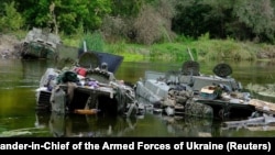 Оставшаяся в Харькове российская военная техника.