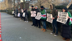 Нохчийн мухIажар Албаков Ислам маьршаваккхар тIедожош дIайаьхьна митинг. Брюссель. 2024-чу шеран дечкен-беттан 10-гIа де
