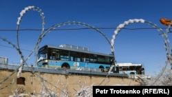 Кладбище автобусов в Алматинской области, 12 января 2024 года