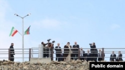 Ադրբեջանի և Իրանի նախագահները ամբարտակների և հիդրոհանգույցների բացման արարողությանը, 19-ը մայիսի, 2024թ.
