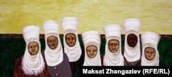 Сүрөтчү Залкар Эсенкановдун эне темасындагы сүрөттөрүнүн бири.