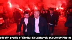 Претседателот на СДСМ, Димитар Ковачевски на отворање партиски штаб во Кисела Вода, Скопје.