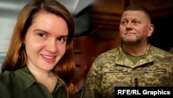 Мар’яна Безугла і Валерій Залужний. Колаж