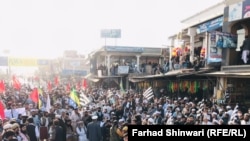 په لاریون کې یو شمیر سیاسي او مدني فعالانو او په سلګونو ولسي وګړو ګډون وکړو. 