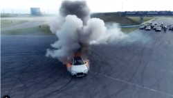 Соьлжа-ГIалара дрифт-шоу. 2024-чу шеран стигалкъекъа-беттан 19-гIа. Кадыров Рамзанан инстаграм-аккаунтера видеон скриншот
