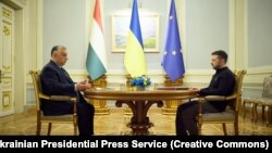 Виктор Орбан жана Владимир Зеленский. 2024-жылдын 2-июлу. 