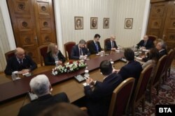 Представителите на ПП-ДБ на консултации при президента Радев, 11 март 2024 г.