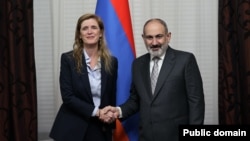 ԱՄՆ Միջազգային զարգացման գործակալության ղեկավար Սամանթա Փաուերի հանդիպումը Հայաստանի վարչապետ Նիկոլ Փաշինյանի հետ, 5-ը ապրիլի, 2024թ., Բելգիա