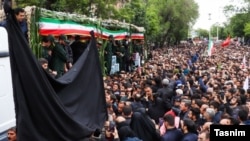 Tabriz, Iran, mai 2024 - funeraliile fostului președinte Ebrahim Raisi, mort într-un accident de elicopter pe 19 mai.