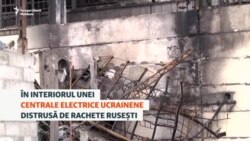 Exclusiv: În interiorul unei centrale electrice ucrainene distruse de rachete rusești 