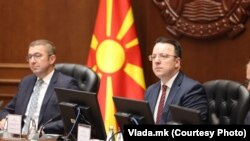 Премиерът на Северна Македония Християн Мицкоски и вицепремиерът Александър Николоски