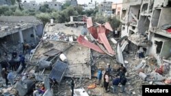 گوشه یی از ویرانه های ناشی از جنگ و بمباران در غزه 