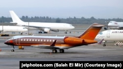 Bombardier BD-700-1A10 Global Express XRS учагы "Манас" аба майданында (26.08.2023-ж)