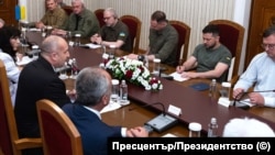 Президентът Румен Радев и украинският му колега Володимир Зеленски разговаряха в София, 6 юни 2023 г.