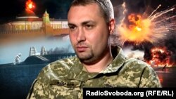 Українські дрони над Кремлем. Фотоколаж зі світлиною очільника Головного управління розвідки (ГУР) Міноборони України Кирила Буданова