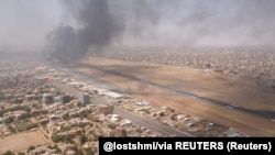 تصویر از درگیری ها در خرطوم پایتخت سودان 