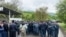 Armenia - Police block a road to Kirants village in Tavush province, May 3, 2024.