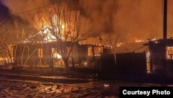 Пожежа після влучання дрона