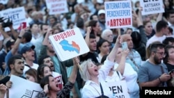 A rally in Yerevan in support of Nagorno-Karabakh, July 25, 2023. 