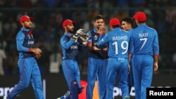 شماری از اعضای تیم ملی کریکت افغانستان 