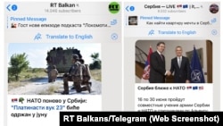 Objave na Telegramu, april 2023.