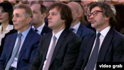 კახა კალაძე, ირაკლი კობახიძე და ბიძინა ივანიშვილი 2024 წლის 1 თებერვალს