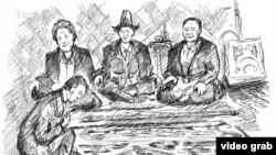 "Сынган миллион" китебинин иллюстрациясы.