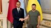Президент України Володимир Зеленський і прем’єр-міністр, міністр закордонних справ Катару шейх Мухаммад бін Абдулрахман Аль Тані, Київ, 28 липня 2023 року