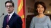 Настоящият президент на Северна Македонив Стево Пендаровски и кандидат-президентът на ВМРО-ДПМНЕ Гордана Силяновска Давкова