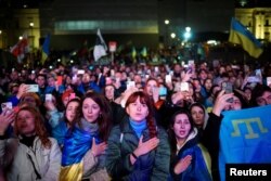 Акція у Лондоні, приурочена до річниці повномасштабної війни Росії проти України, 23 лютого 2023 року