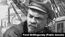 Владимир Лениндин гравюралык сүрөтү. Тарткан – Павел Шиллинговский.