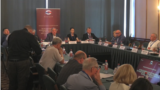 Captură de ecran de la conferința cu tema „În Moldova sau în România: va rămâne oare R. Moldova pe harta anului 2025?”, organizată la Moscova de Institutul țărilor CSI.