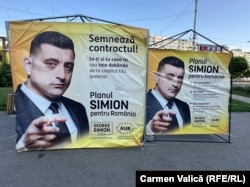 Panouri electorale cu George Simion.