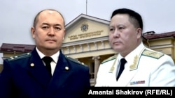 Жаңы дайындалган башкы прокурор Максат Асаналиев жана мурдагы прокуров Курманкул Зулушев. (коллаж)