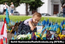 Роковини загибелі українських військовополонених в колонії в Оленівці. Акція із вшанування пам'яті. Київ, 29 липня 2023 року
