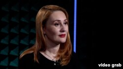 Гульнара Абдулаєва у студії Радіо Свобода. Київ, 2024 рік