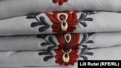 Fabric produced by MatyoDesign with the traditional Matyo embroidery. 