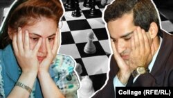 Юдит Полгар и Гари Каспаров, колаж