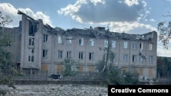 Наслідки попередніх обстрілів Берислава, жовтень 2023 року