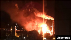 Пожар на объекте в Туапсе, архивное изображение