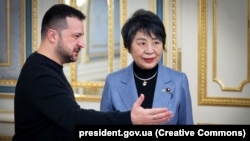 Президент України Володимир Зеленський і очільниця МЗС Японії Йоко Камікава. Київ, 7 січня 2024 року (фото ілюстративне)