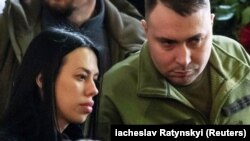 Начальник Головного управління розвідки (ГУР) Міноборони України, генерал- лейтенант Кирило Буданов і його дружина Маріанна Буданова. Київ, 21 січня 2023 року