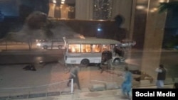 کابل کې د یوې وروستۍ چاودنې تصویر چې مسوولیت یې د اسلامي دولت ډلې خراسان څانګې منلی 