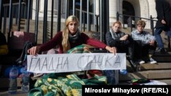 Габриела Банкова пред Съдебната палата, 14 ноември 2023 г.