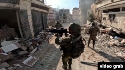 قوای اسرائیلی در بخشی از شهر غزه