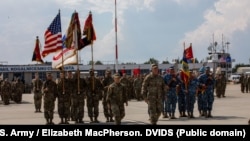 Divizia Americană Asalt Aerian 101, la Baza de la Mihail Kogalniceanu, jud. Constanța, în 2022.