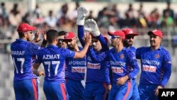 تعدادی از اعضای تیم ملی کریکت افغانستان 