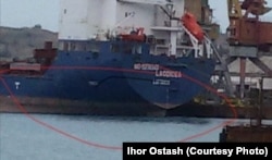 Судно Laodicea у порту Феодосії, 9 липня 2022 року