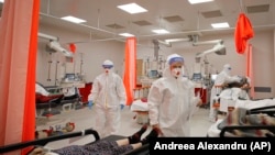 Пациенти со ковид-19 во болницата Багдасар-Арсени во Букурешт